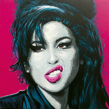 Load image into Gallery viewer, Amy Winehouse Painting Stretched Canvas - by Stav
