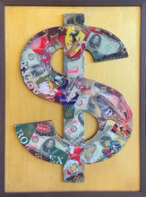 Load image into Gallery viewer, Large Luxury Dollar - Wood and Resin by Johnny Herko Art
